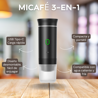 MiCafé 3-en-1: La Cafetera Portátil para Disfrutar Donde Quieras